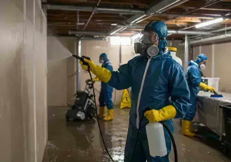 Basement Sanitization and Antimicrobial Treatment process in Forest Hills, NY